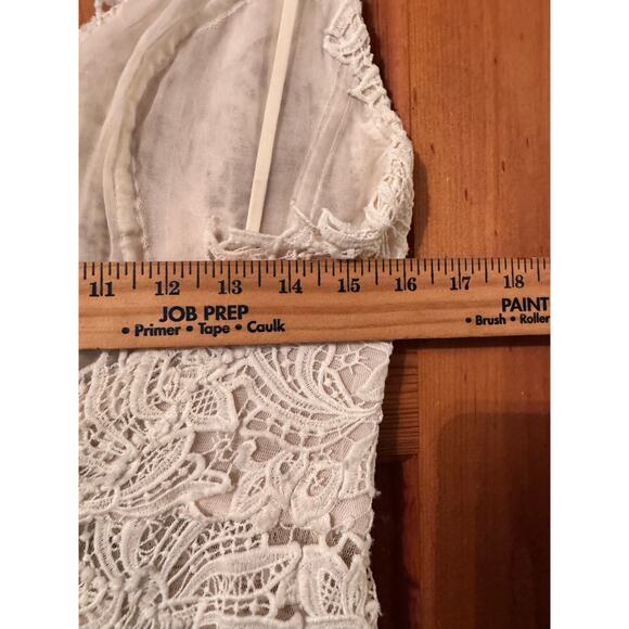 Tara Keely White Lace Bodice Spaghetti Strap Wedding Dress Bridal Gown - Picture 8 of 15